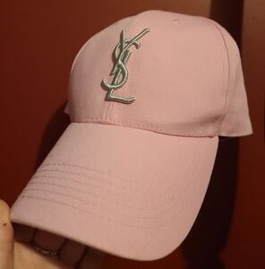 Yves Saint Laurent Pink Cap with Silver Logo